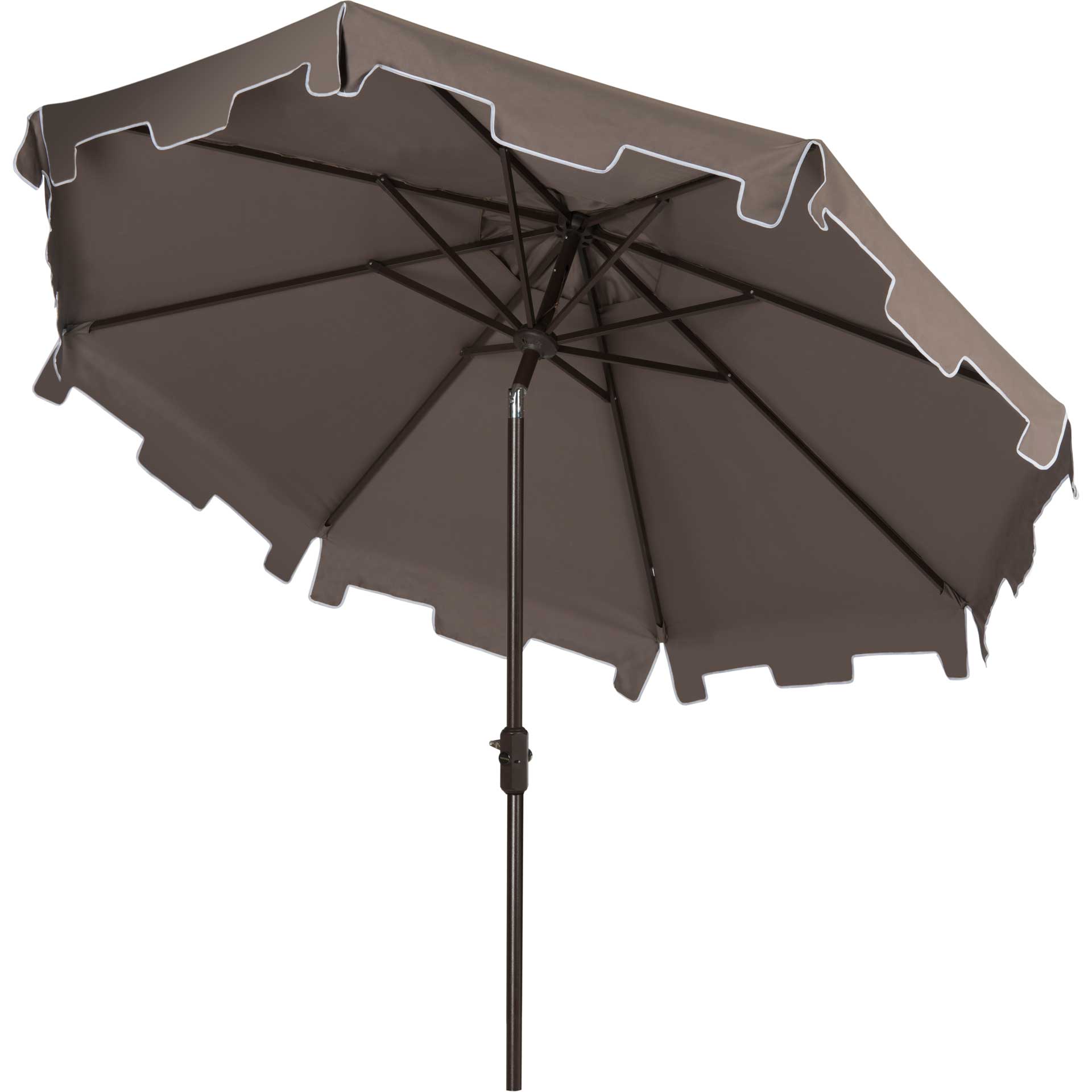 Zinnia Uv Resistant Push Button Tilt Umbrella Gray
