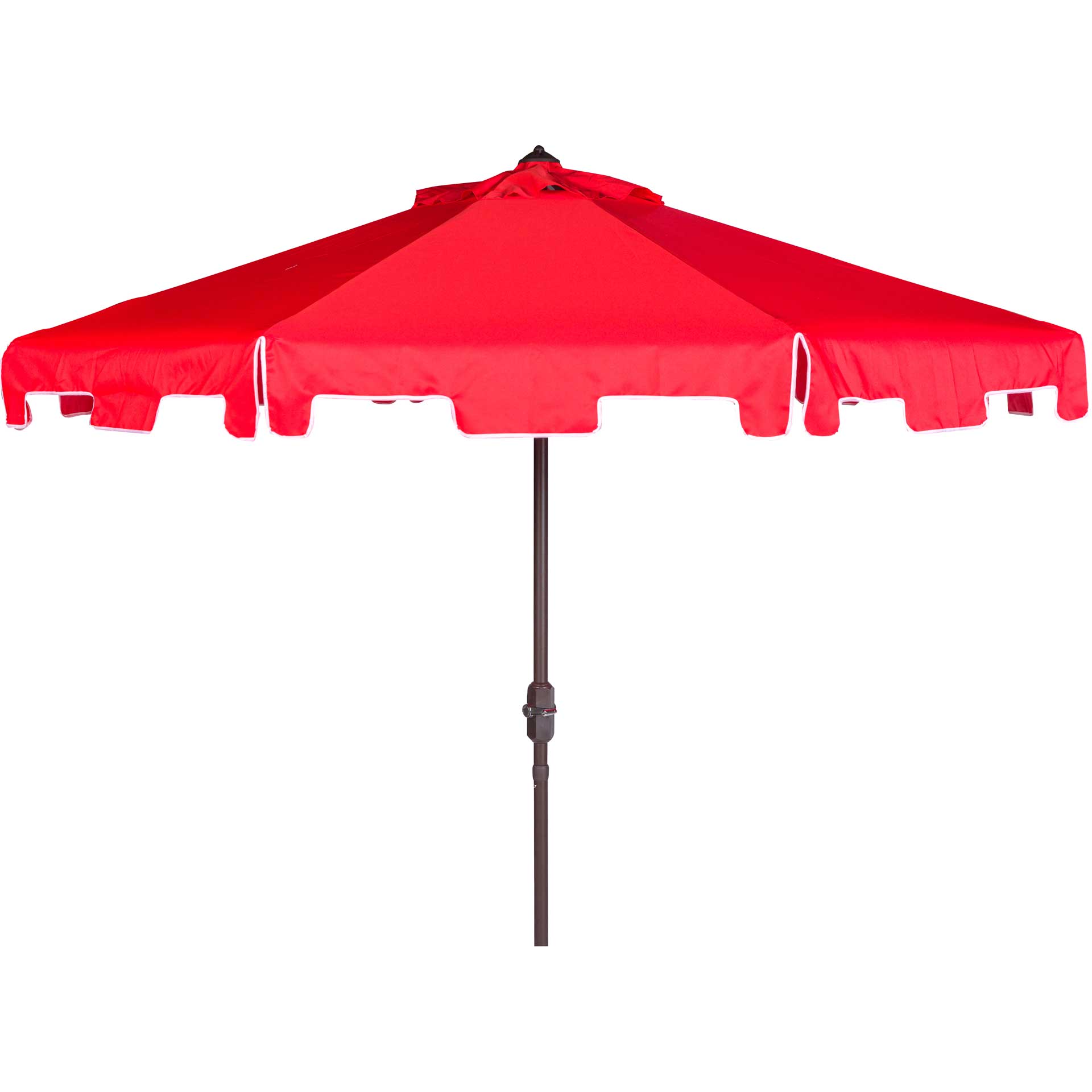 Zinnia Uv Resistant Push Button Tilt Umbrella Red/White