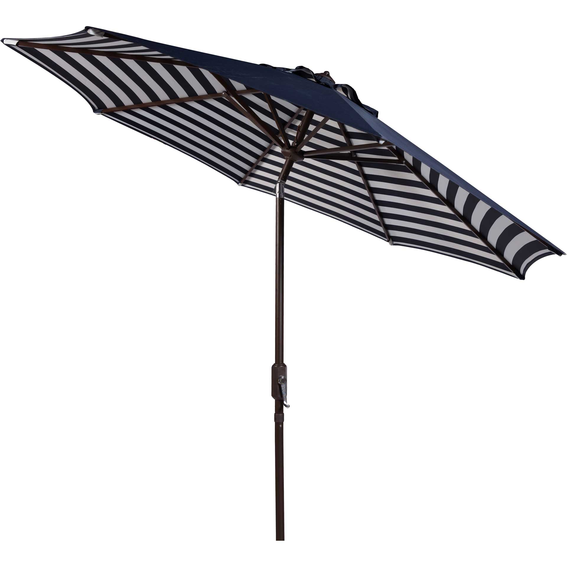 Atara Striped Outdoor Auto Tilt Umbrella Navy/White