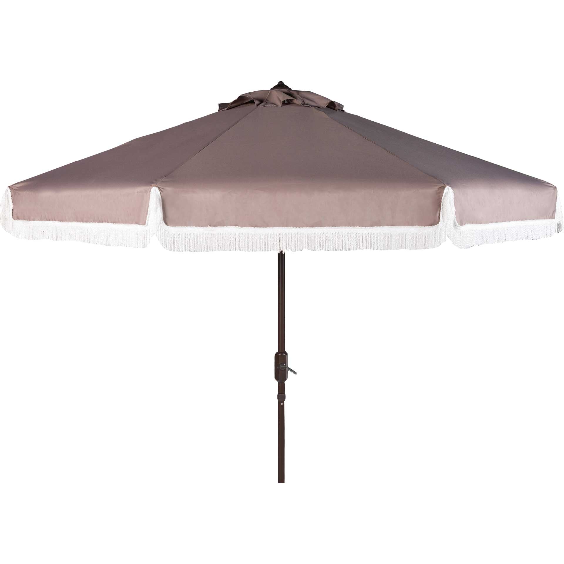 Mika Outdoor Push Button Tilt Umbrella Gray/White