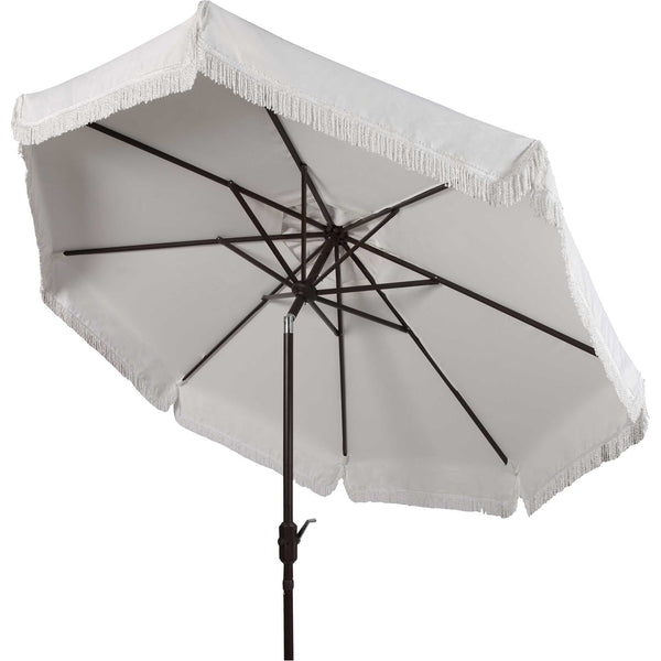 cheap white patio umbrella Mika Outdoor Push Button Tilt Umbrella White