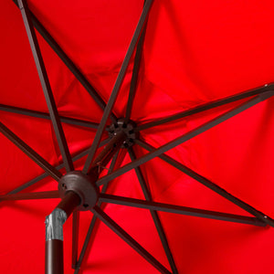 Mika Outdoor Push Button Tilt Umbrella Red/White