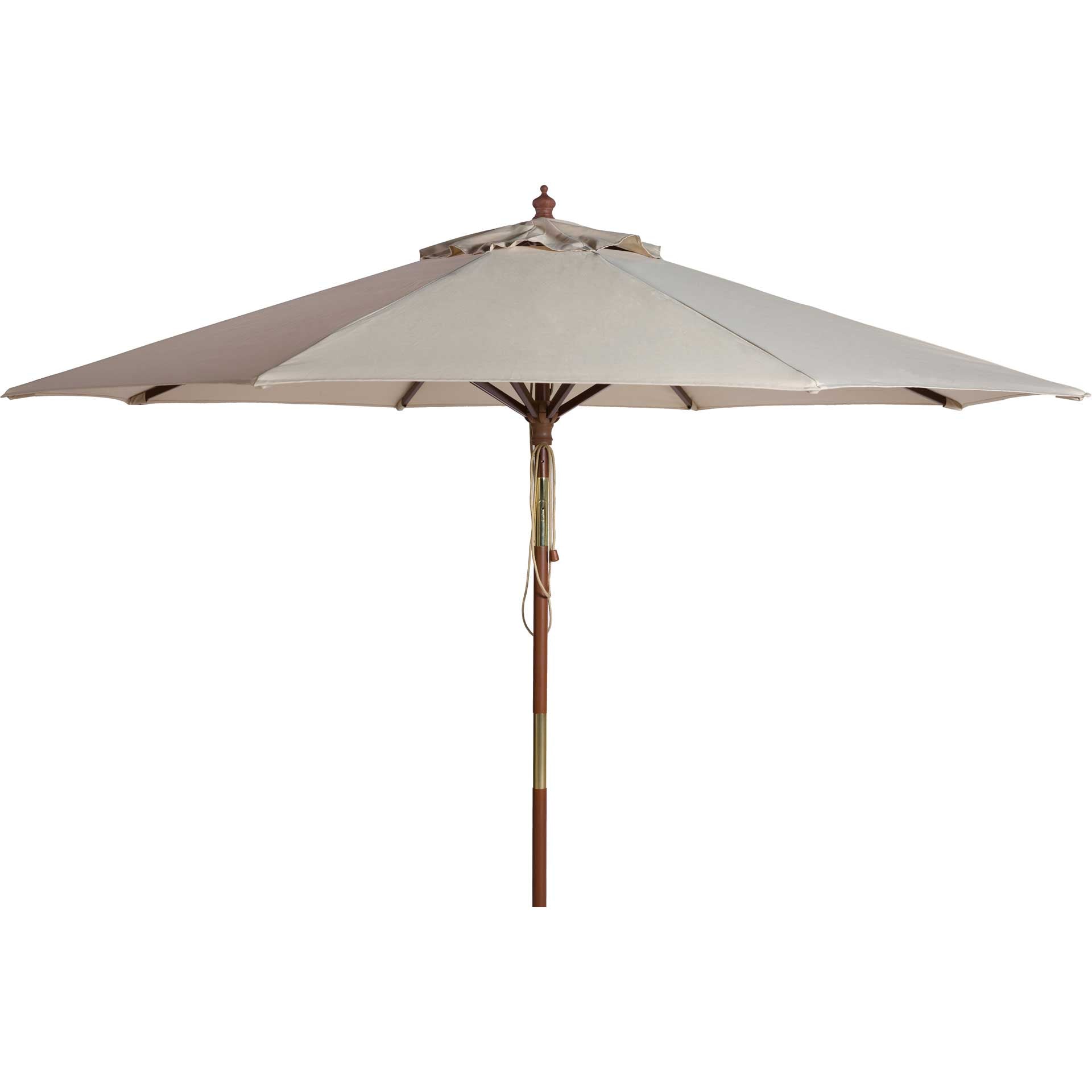 beige umbrella patio Safavieh Bethany 9Ft Wooden Umbrella