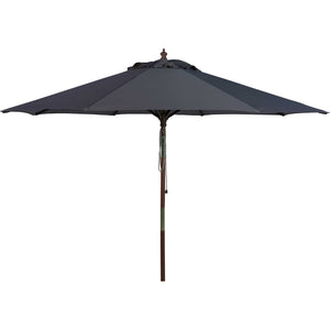 Calico Wooden Outdoor Umbrella Gray
