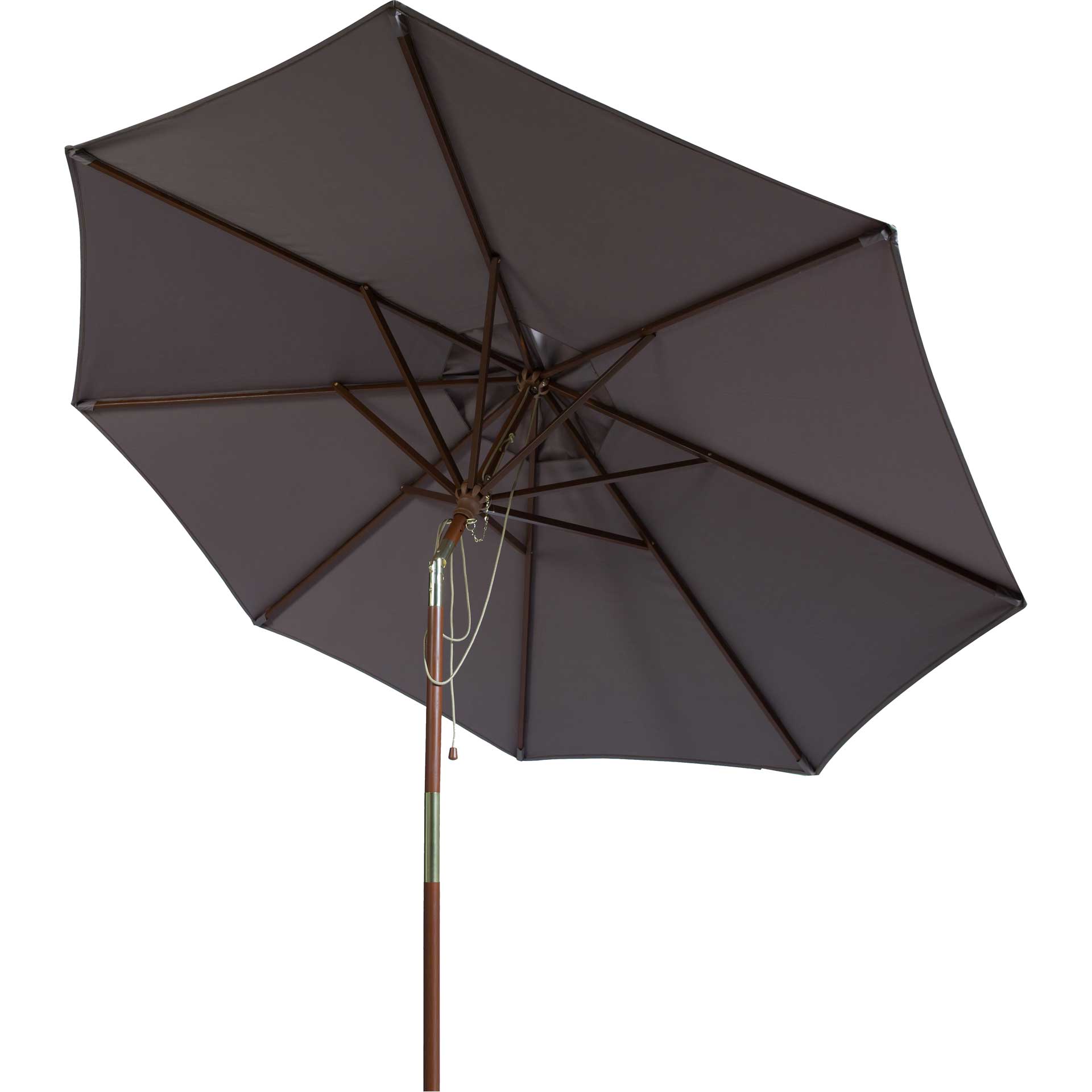 Calico Wooden Outdoor Umbrella Gray