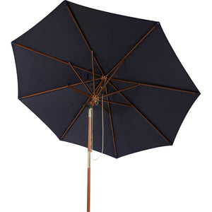 Calico Wooden Outdoor Umbrella Navy