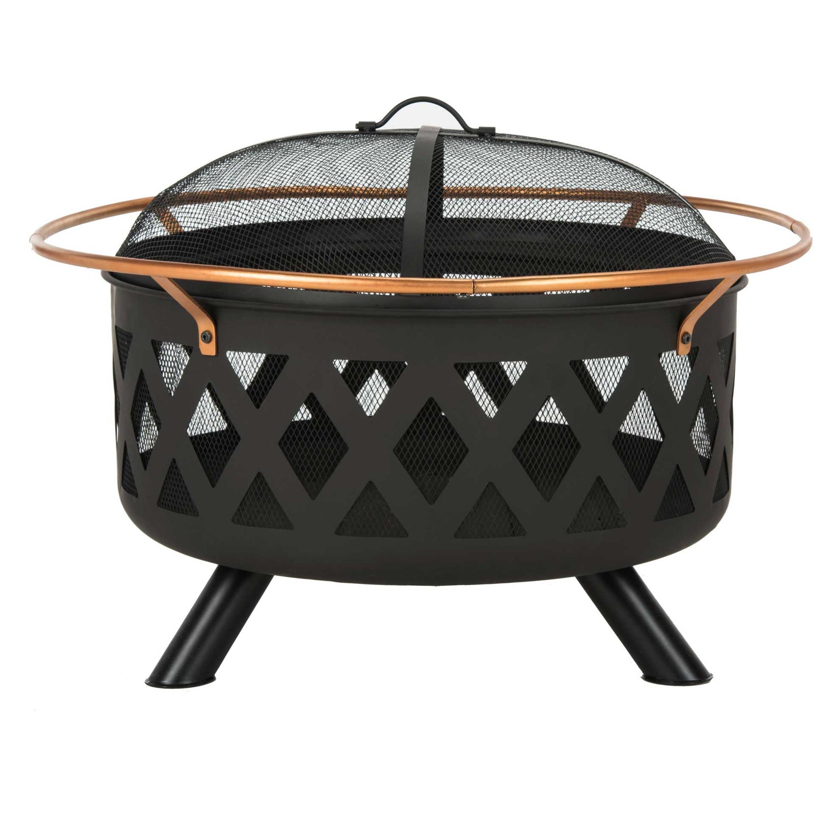 Brycen Round Fire Pit Copper/Black