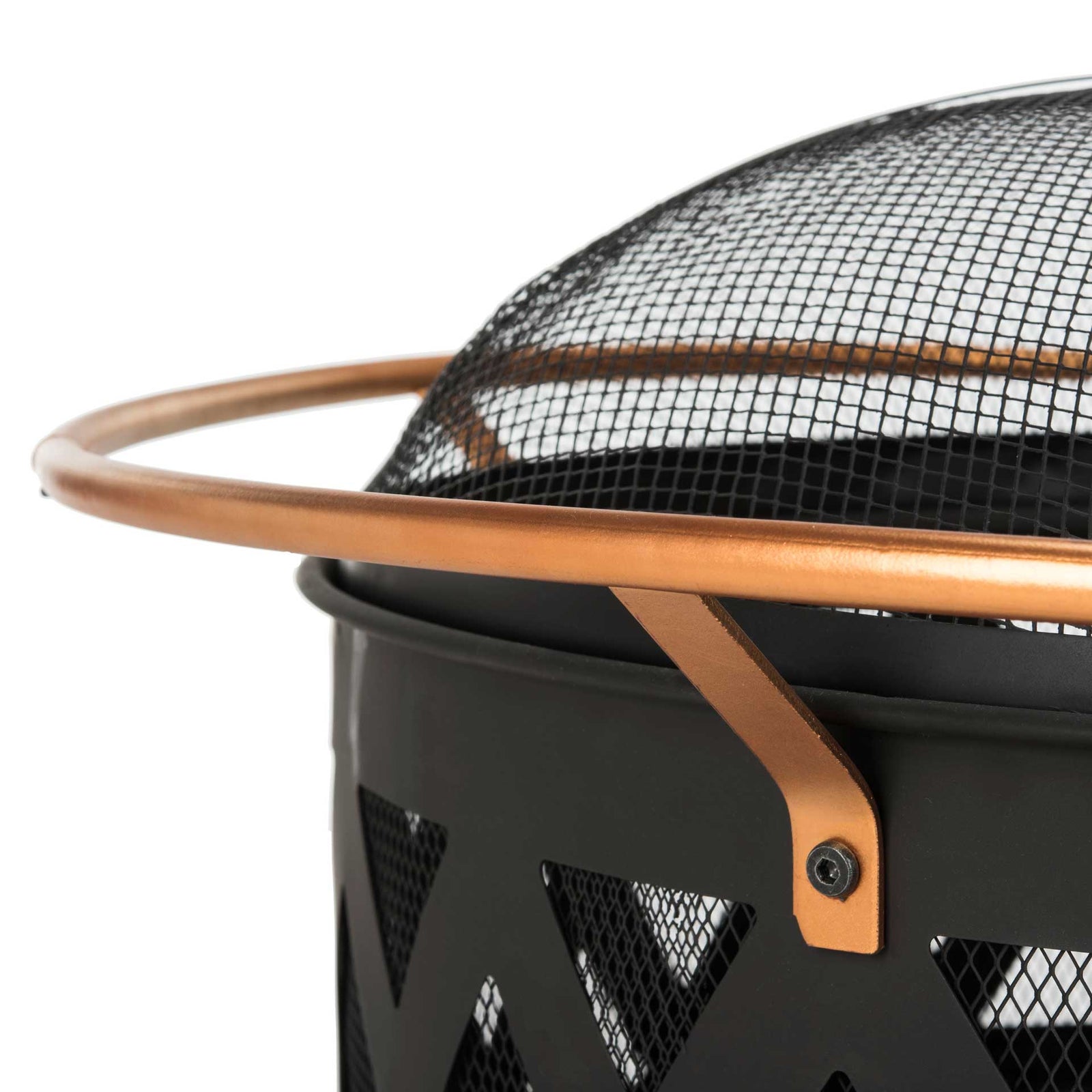 Brycen Round Fire Pit Copper/Black