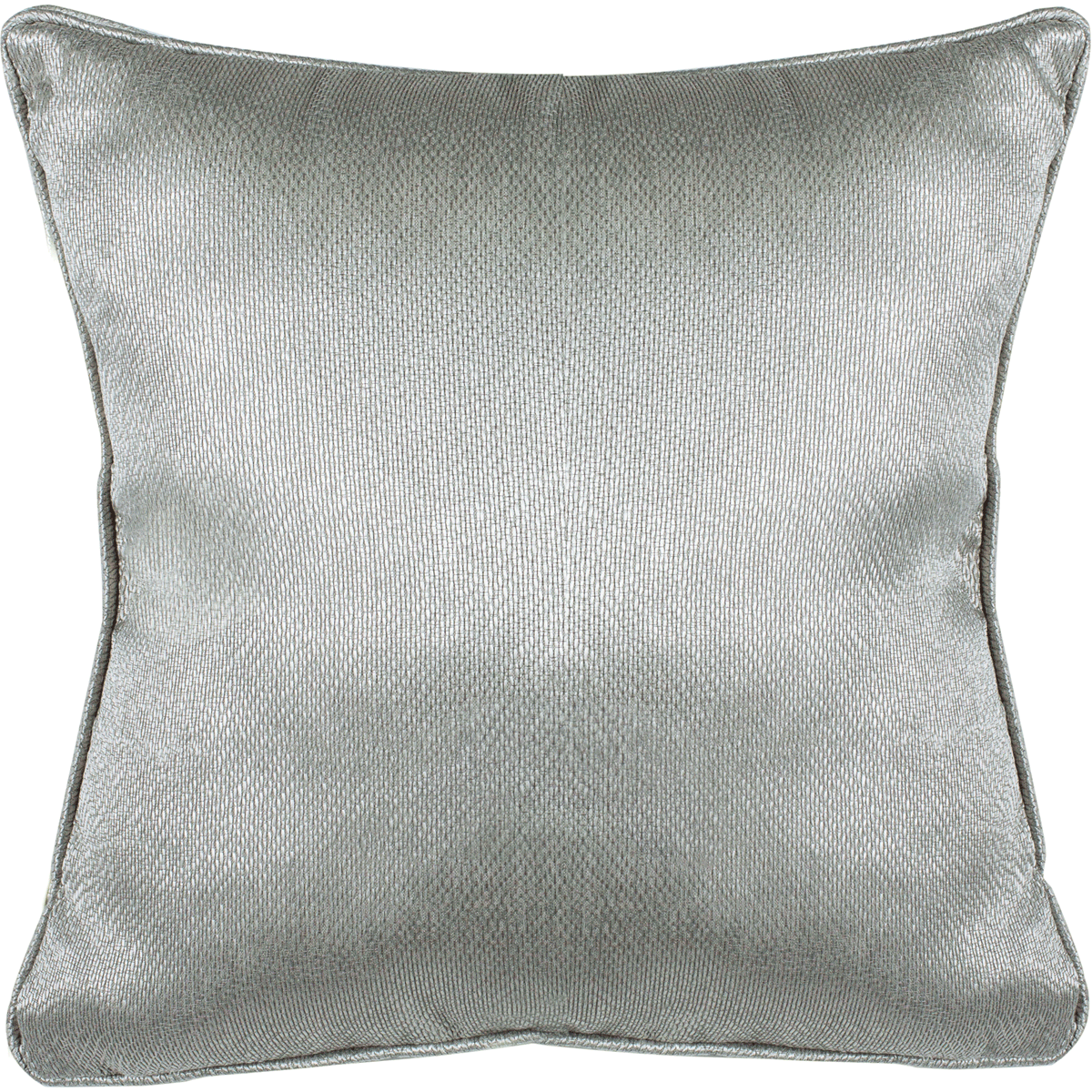 Silvery gray pillow with a softly shimmering face and tailored silhouette || PLS7079A-2020 || front_studio