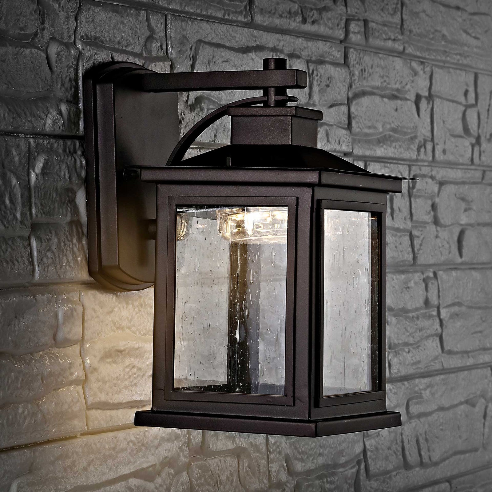 Gold Outdoor Wall Lantern Bronze/Black