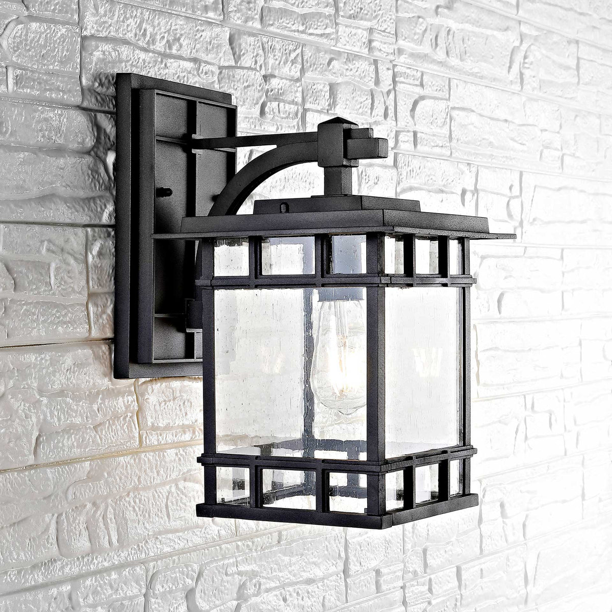 Roe Outdoor Wall Lantern Black