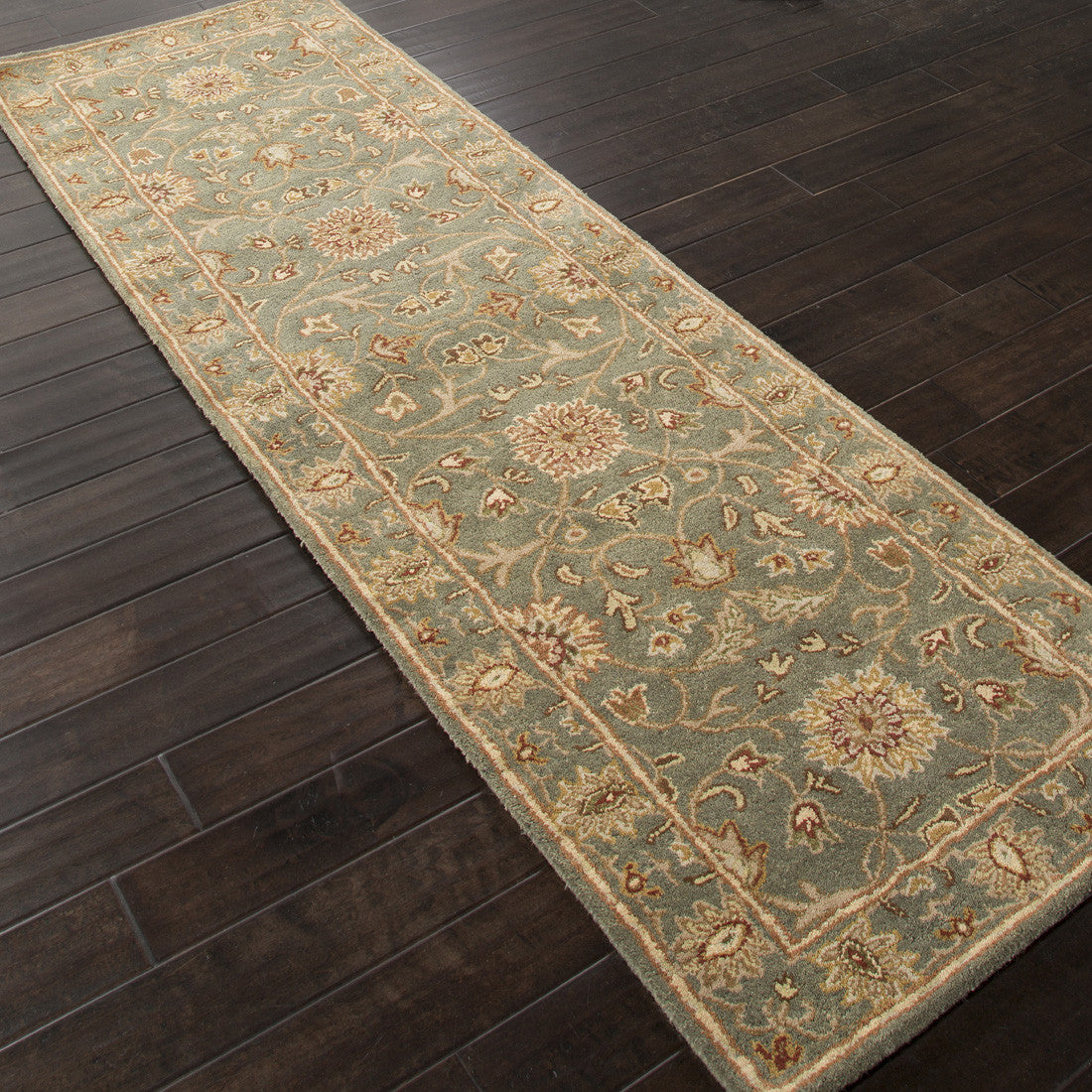 Poeme Rennes Sea Green Runner Rug