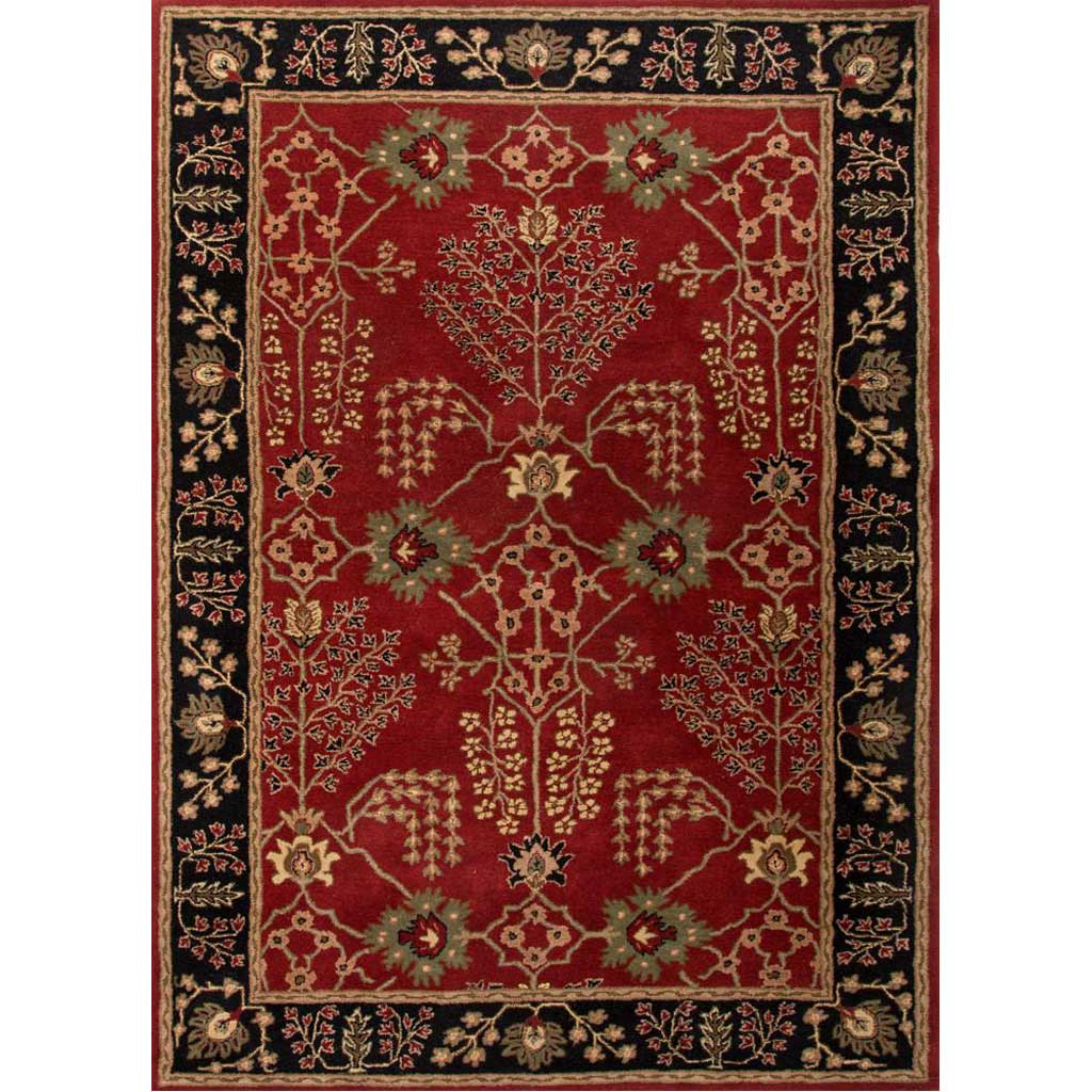Poeme Chambery Red/Ebony Area Rug