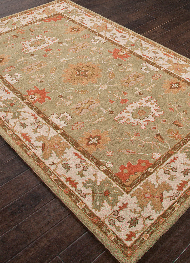 Poeme Maxine Leaf Green/Cloud White Area Rug