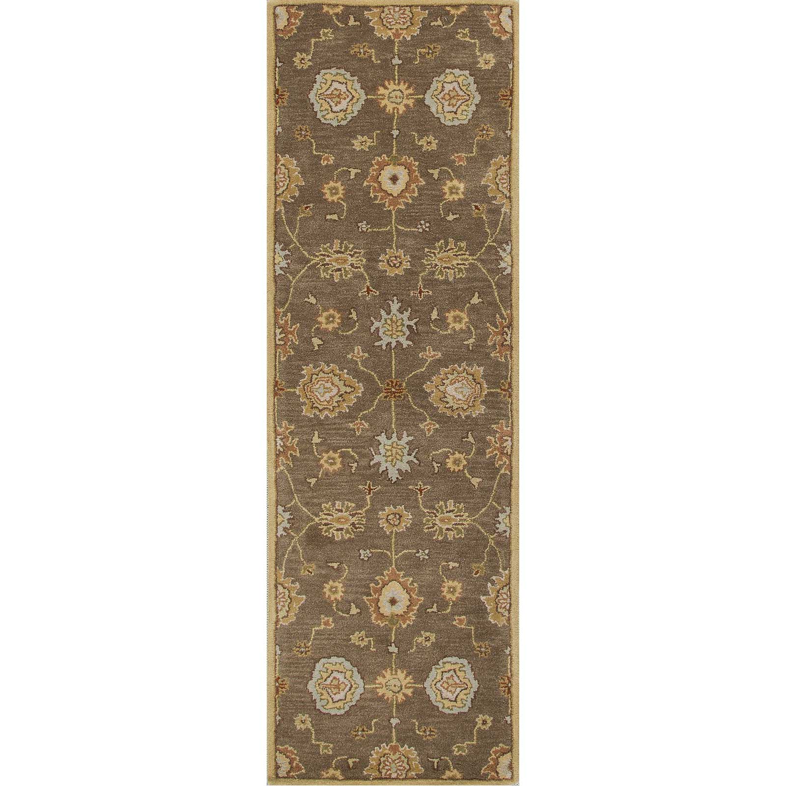 Poeme Nantes Gray Brown Runner Rug