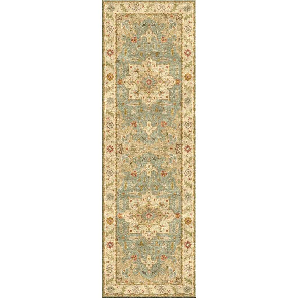 Poeme Orleans Blue Surf/Cloud White Runner Rug