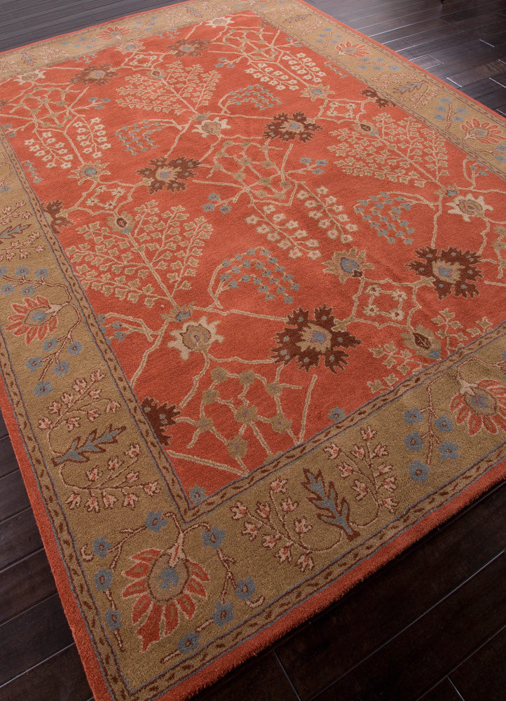 Poeme Chambery Orange Rust/Gold Brown Area Rug