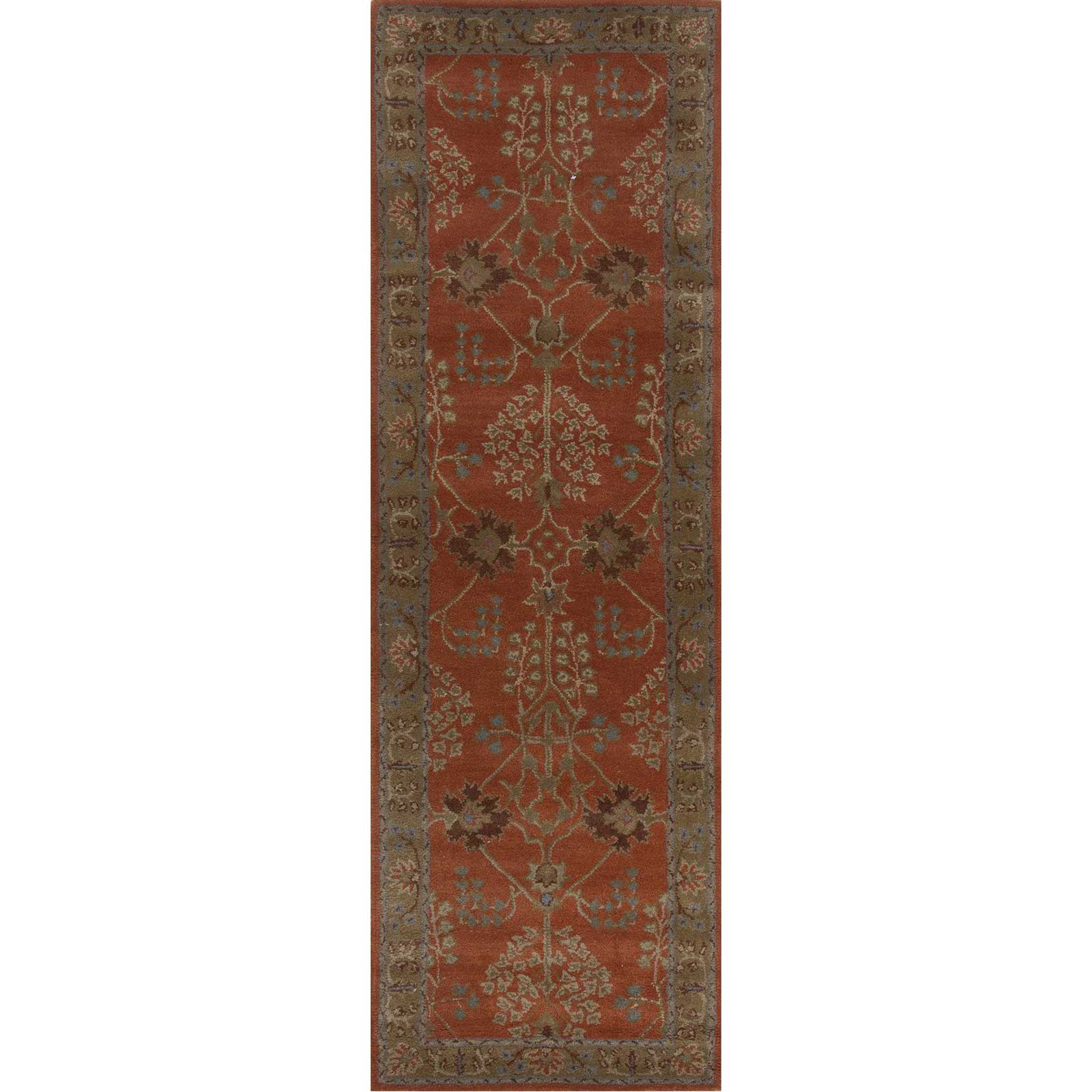 Poeme Chambery Orange Rust/Gold Brown Runner Rug