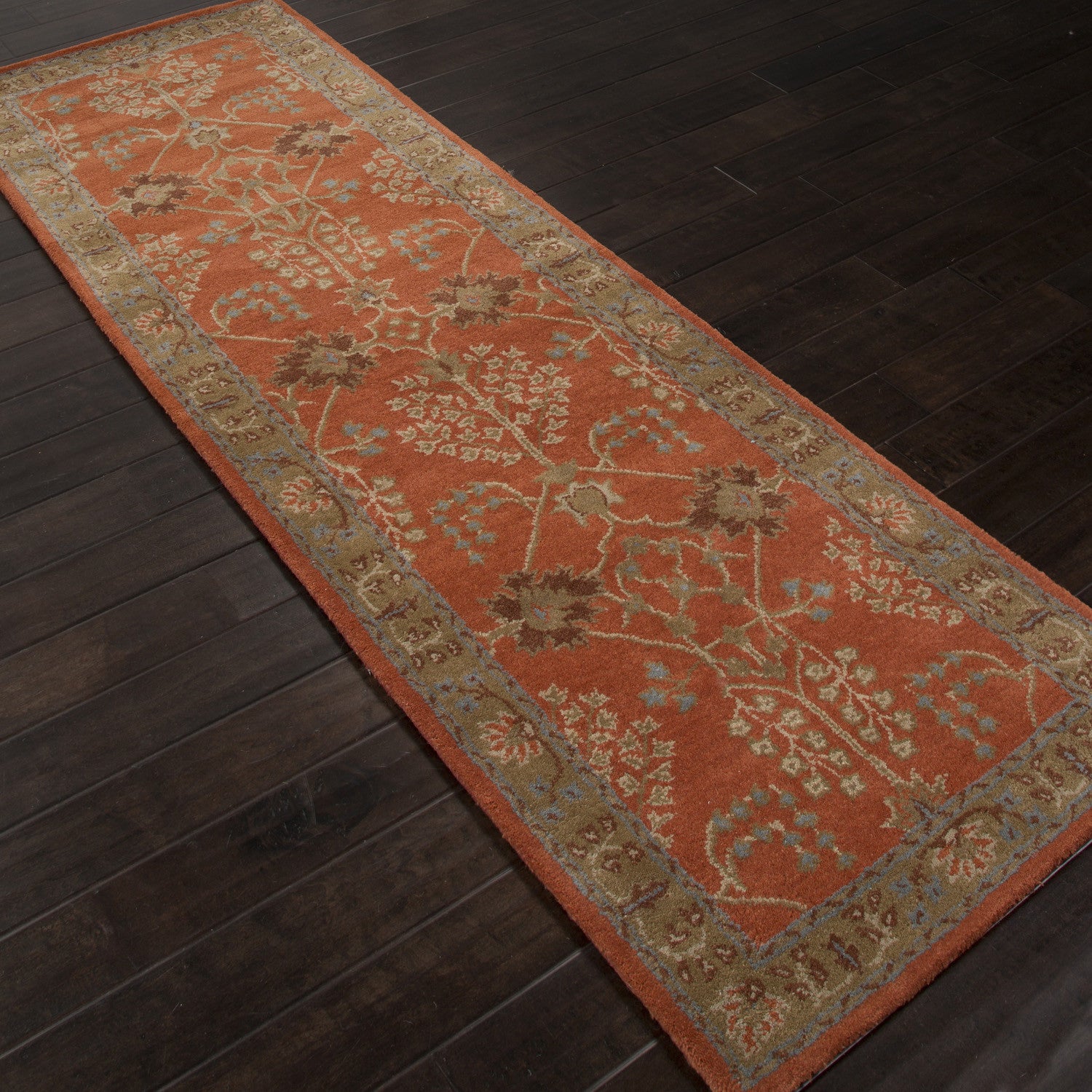 Poeme Chambery Orange Rust/Gold Brown Runner Rug
