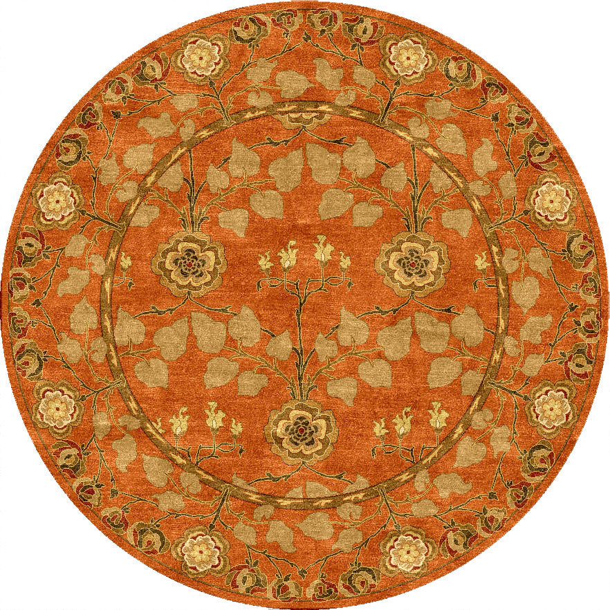 Poeme Rodez Pumpkin Round Rug