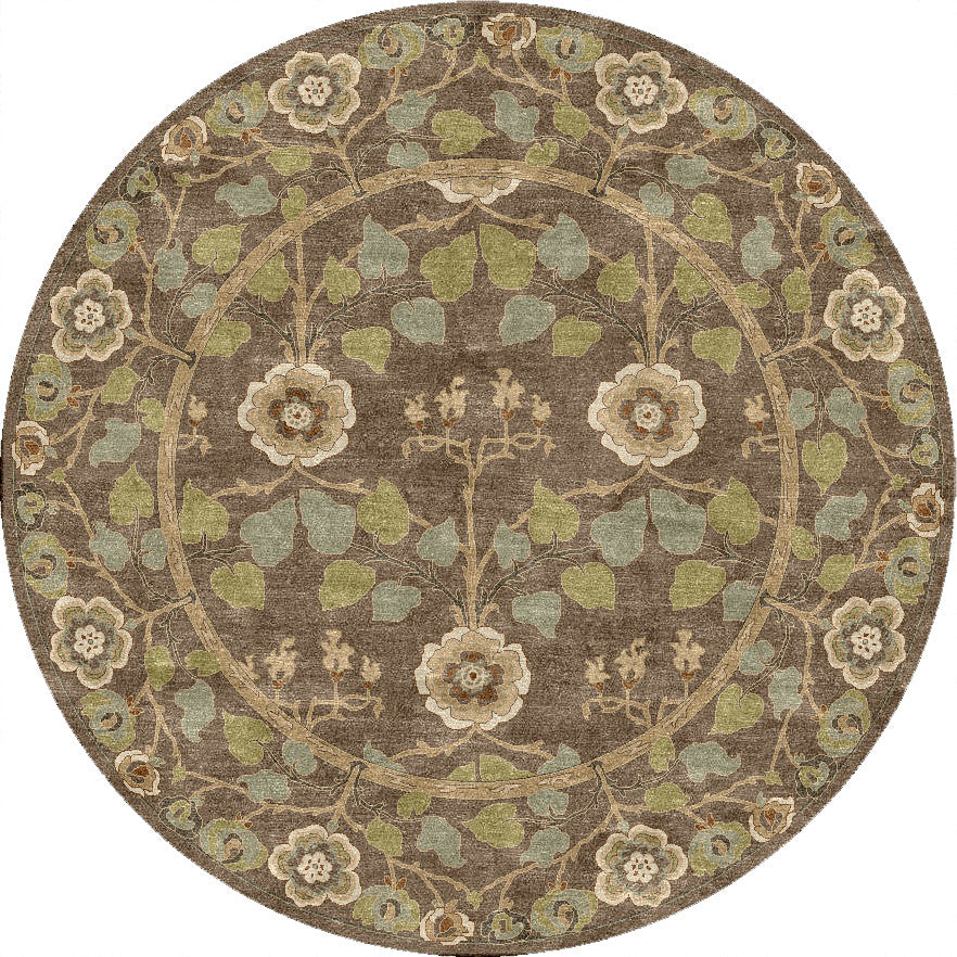 Poeme Rodez Dark Gray Round Rug
