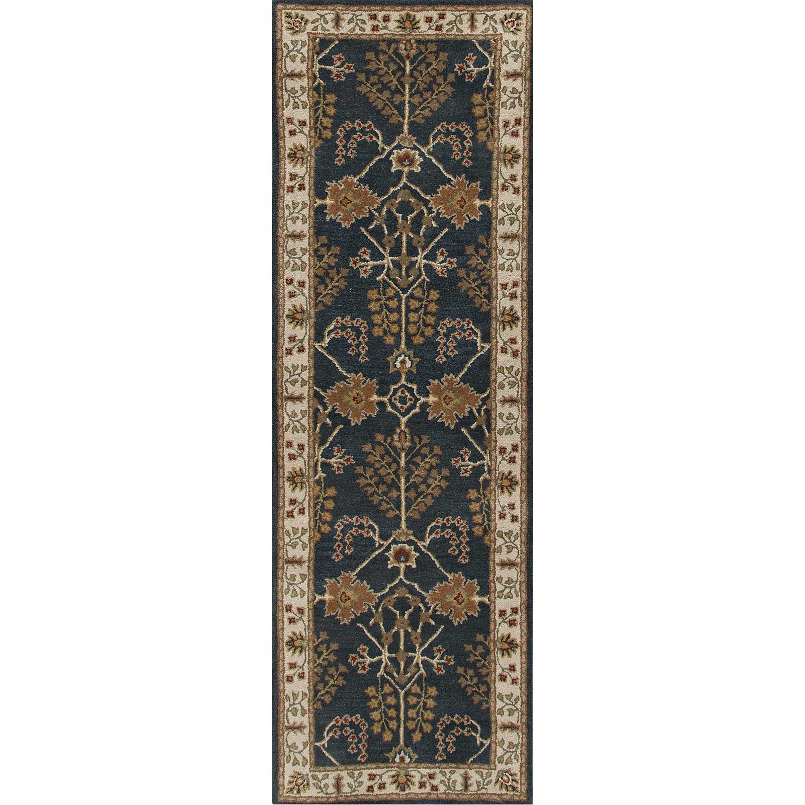 Poeme Chambery Indigo/Dark Ivory Runner Rug