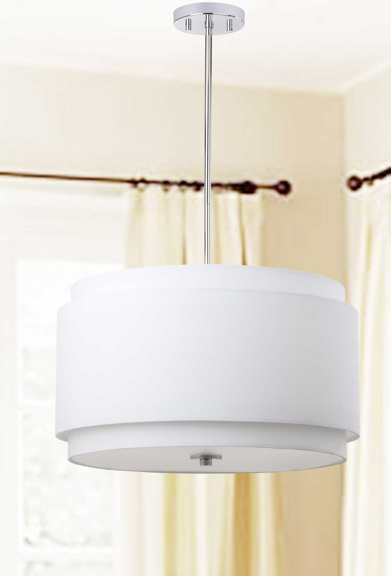 Pihu 3 Light Adjustable Pendant White
