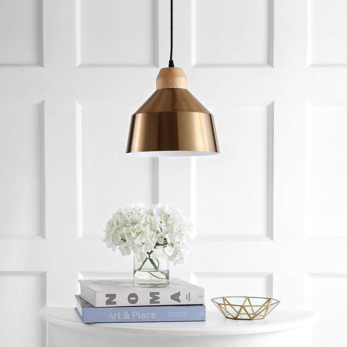 Damian Pendant Brass Gold/Light Brown