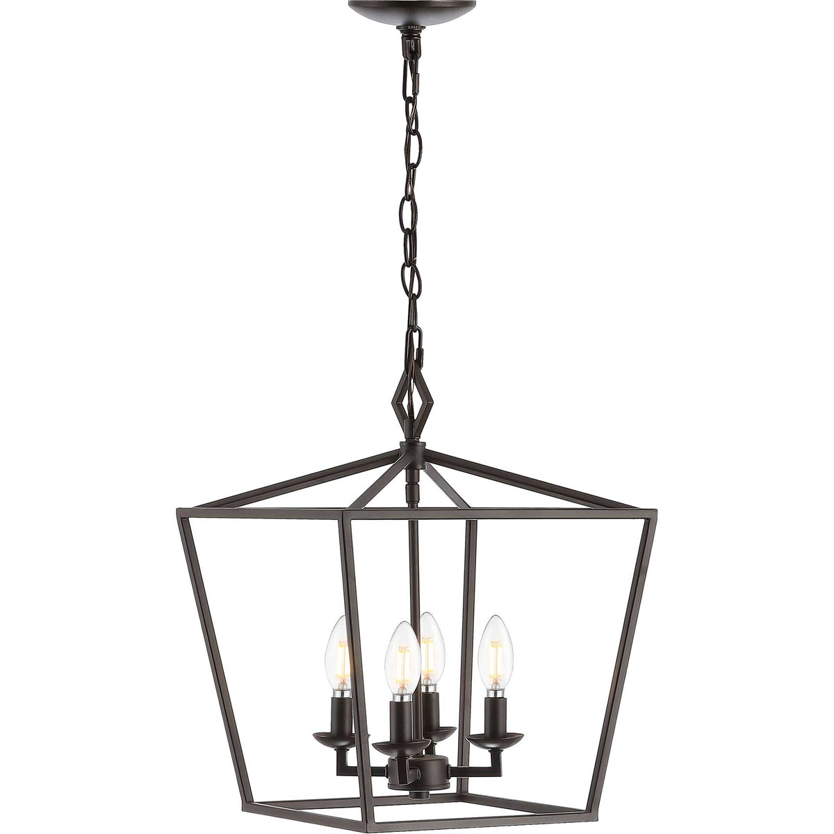 Roma 4 Light Pendant Bronze/Black