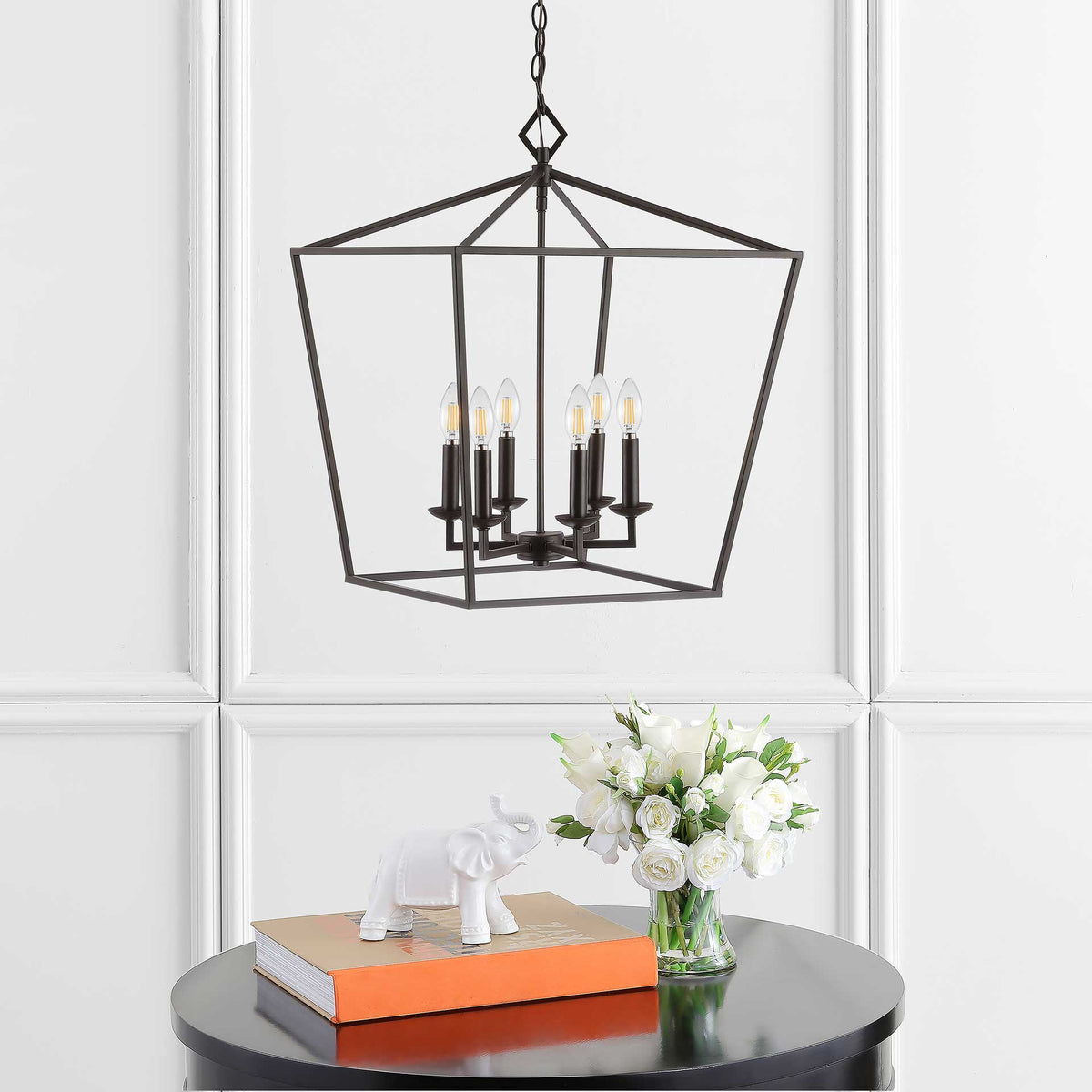 Venezia 6 Light Pendant Bronze/Black