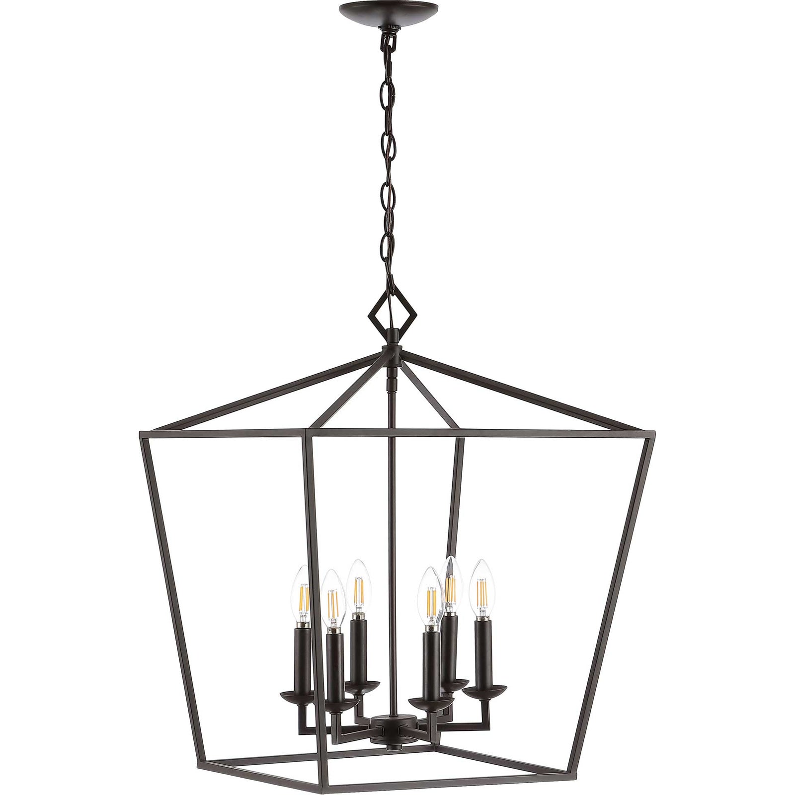Venezia 6 Light Pendant Bronze/Black