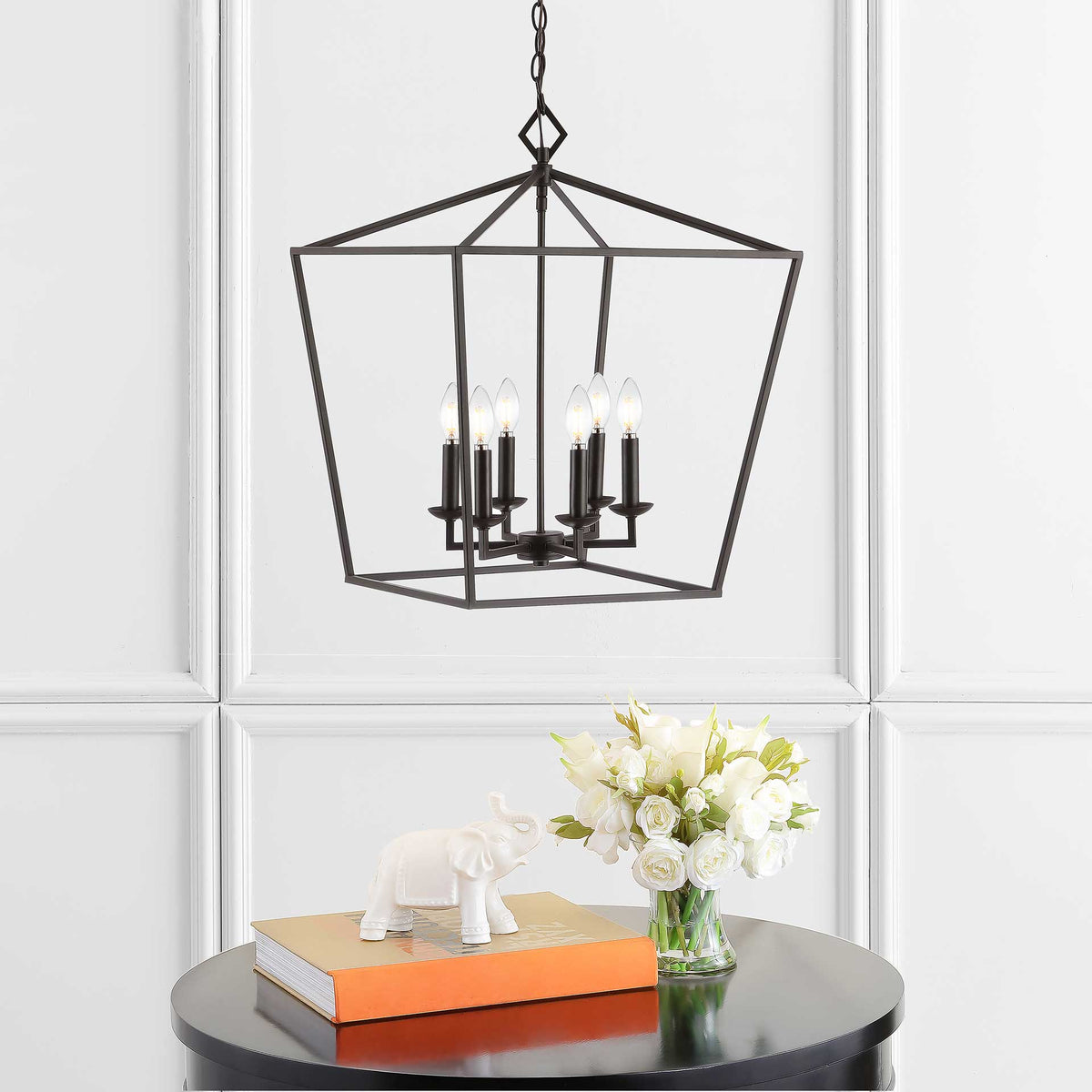 Venezia 6 Light Pendant Bronze/Black