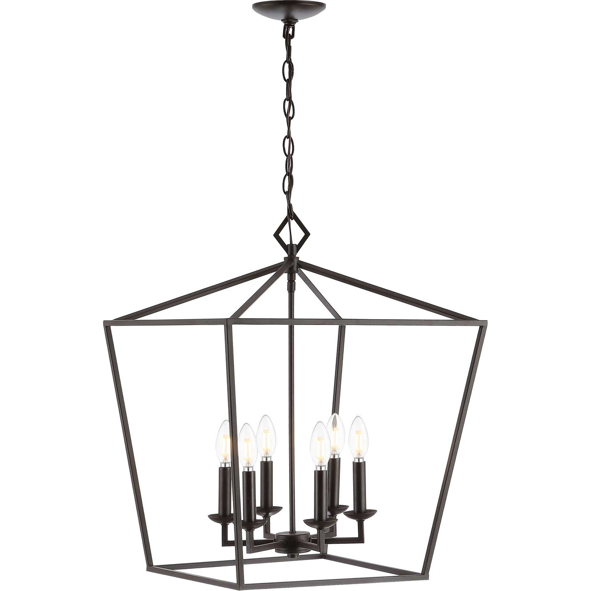 Venezia 6 Light Pendant Bronze/Black