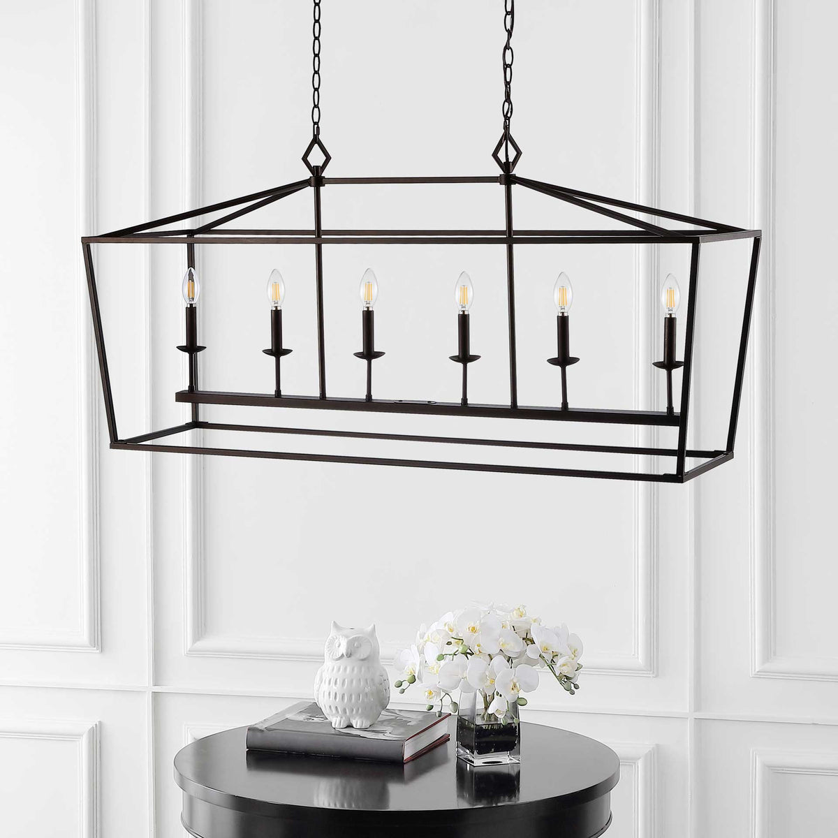 Priscilla 6 Light Pendant Bronze/Black
