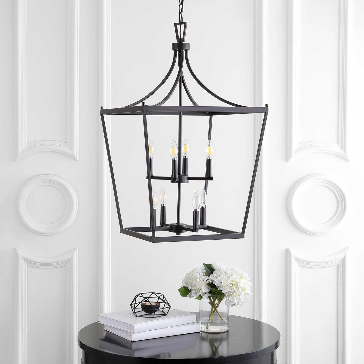 Varina 8 Light Pendant Bronze/Black