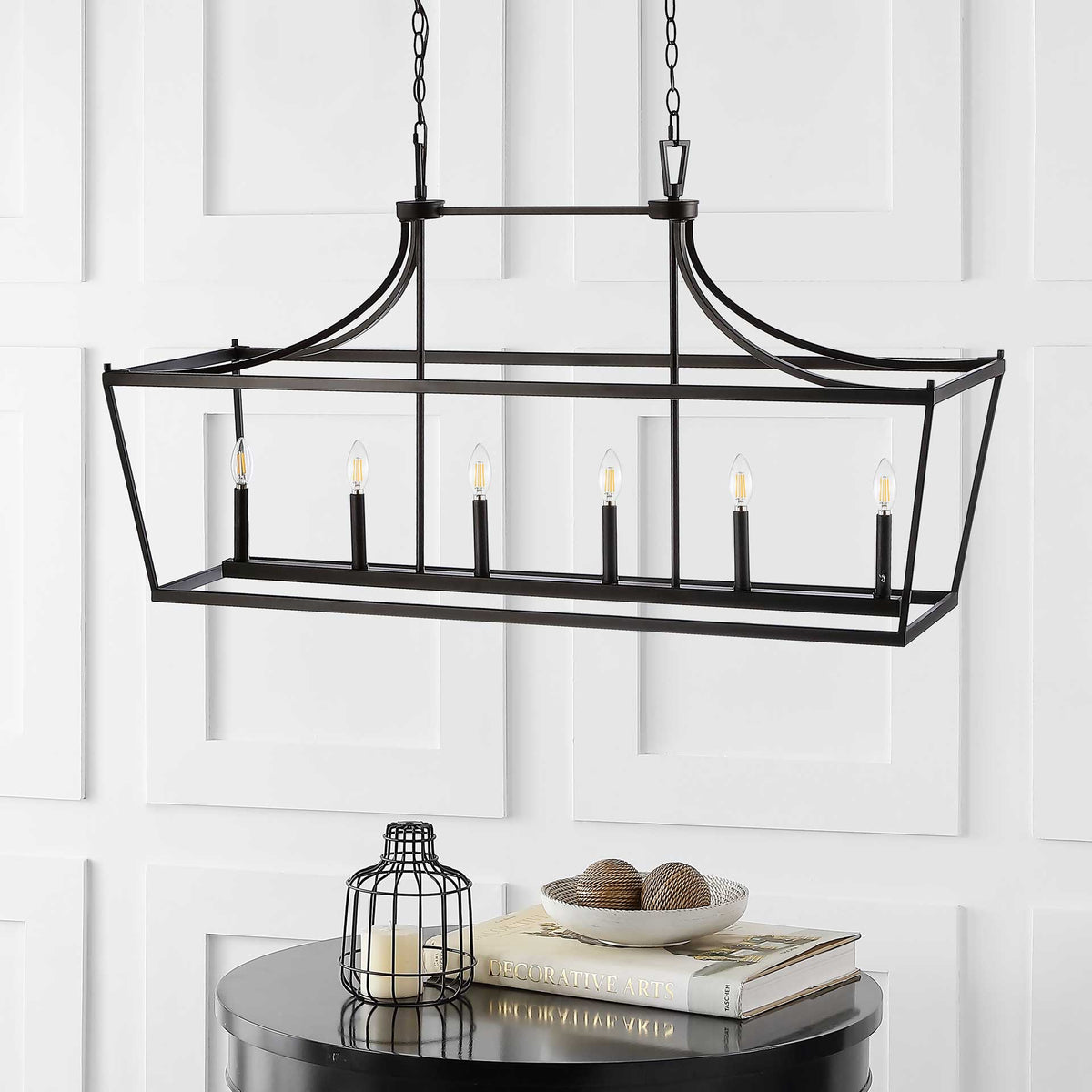 Arverne 6 Light Pendant Bronze/Black