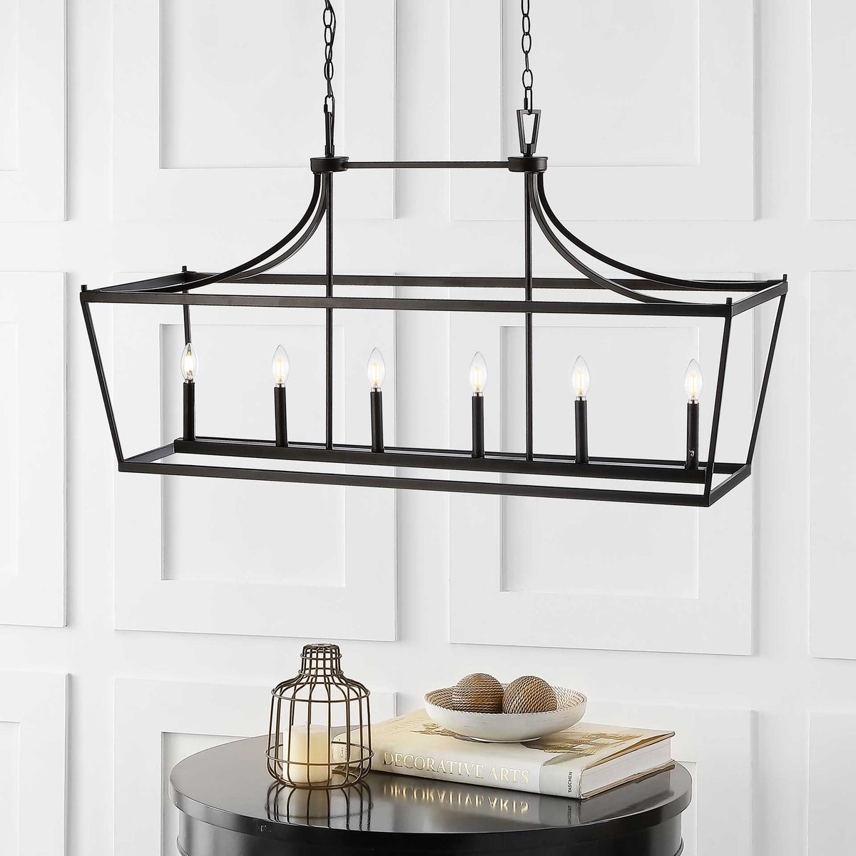 Arverne 6 Light Pendant Bronze/Black