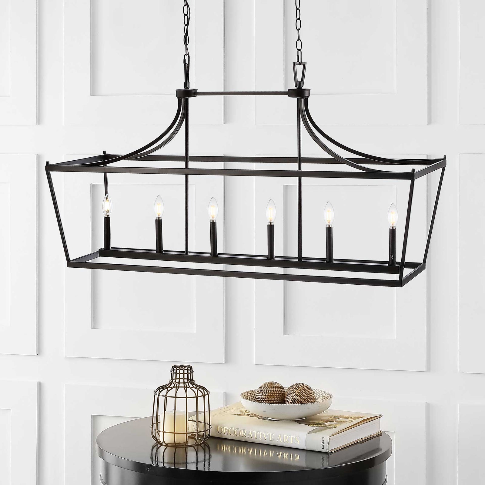 Arverne 6 Light Pendant Bronze/Black