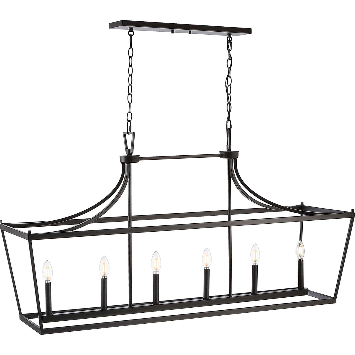 Arverne 6 Light Pendant Bronze/Black