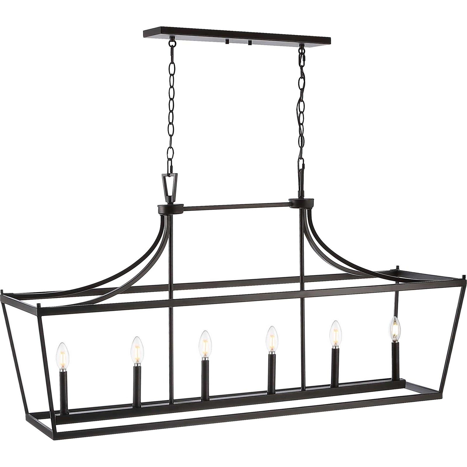 Arverne 6 Light Pendant Bronze/Black