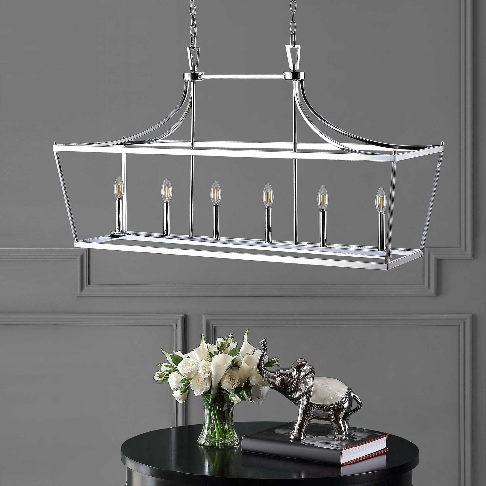 Arverne 6 Light Pendant Chrome