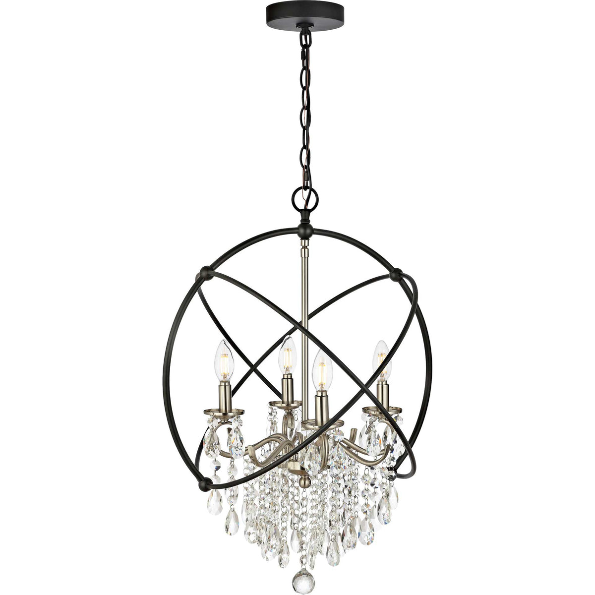 Sarah Pendant Nickel/Black