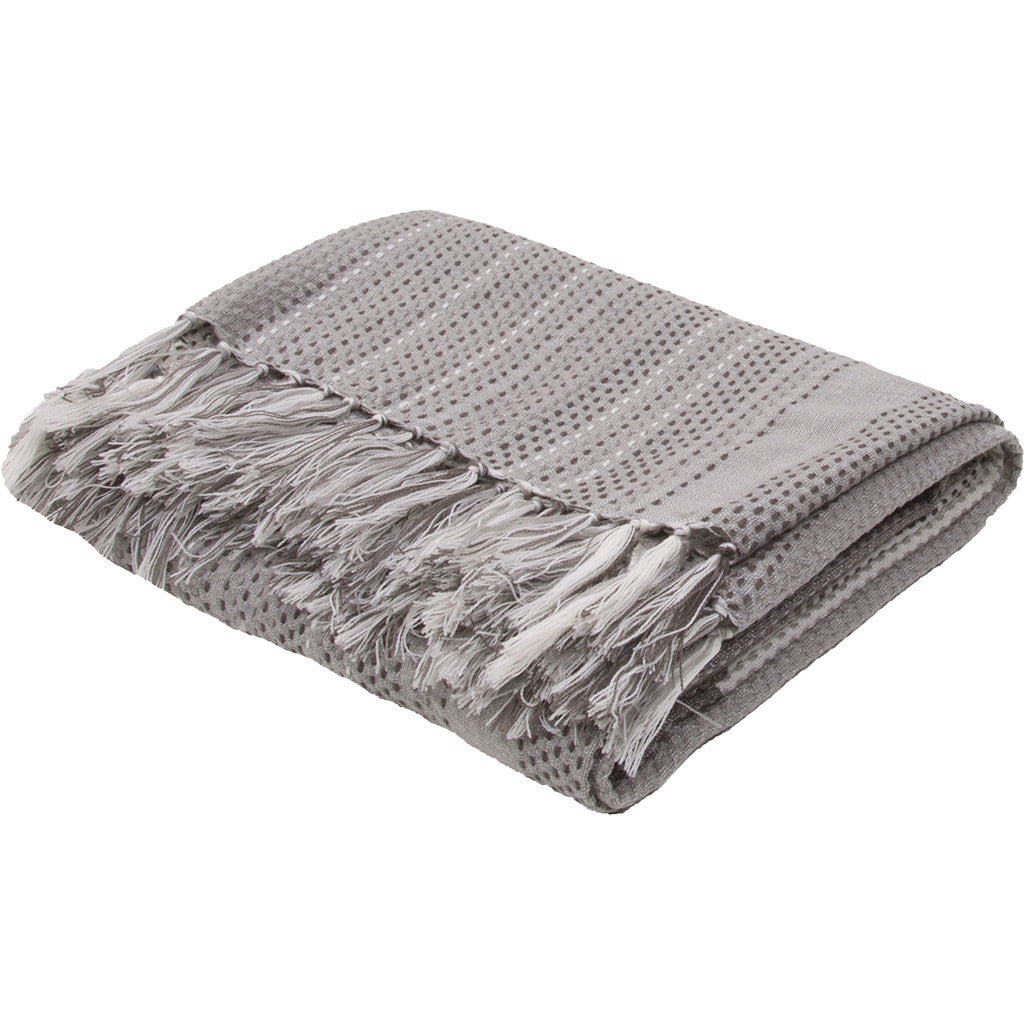 Posy Neutral Gray/Gargoyle Throw