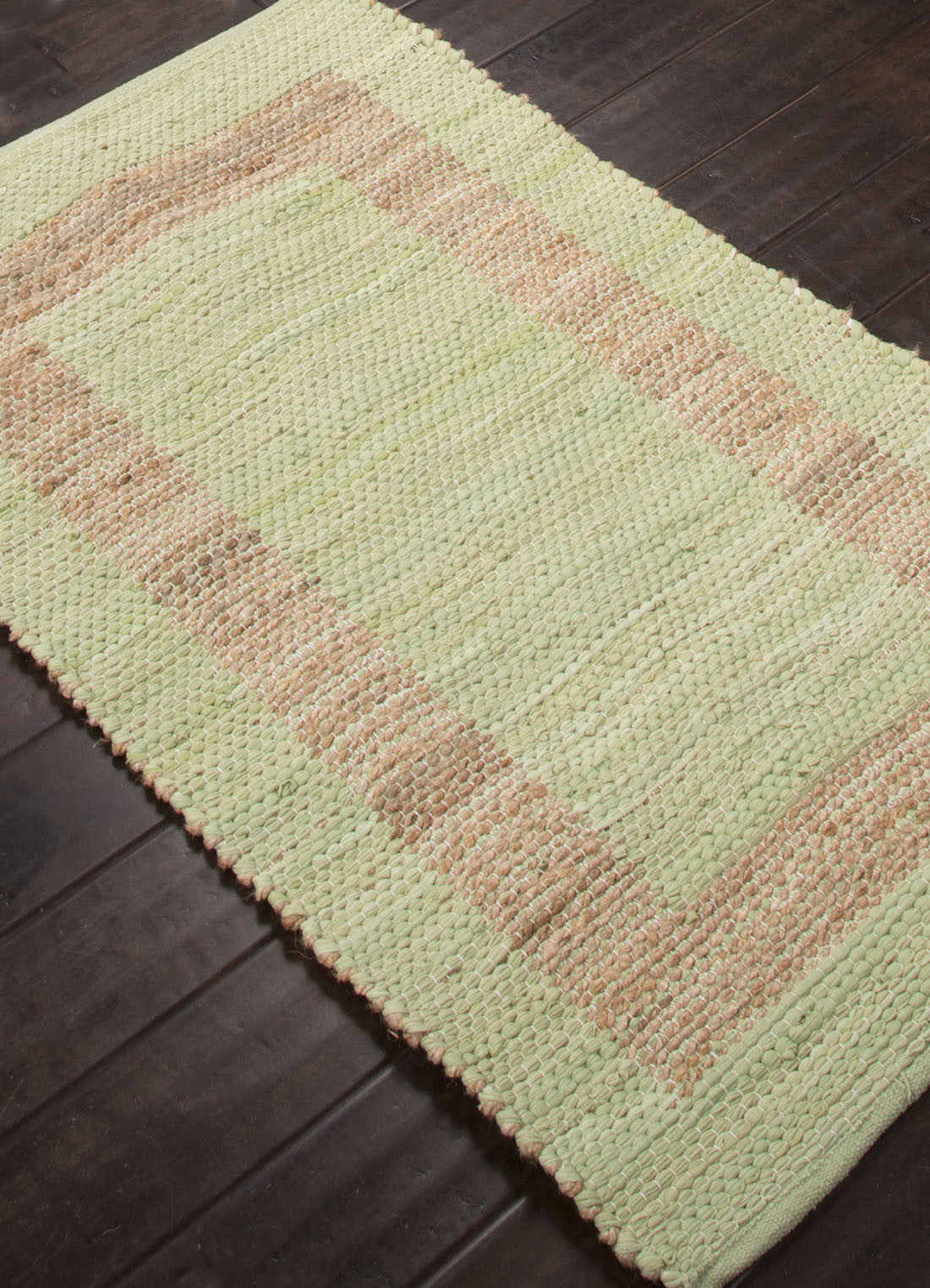 Prime Plus Pradesh Green Stripe/Natural Area Rug