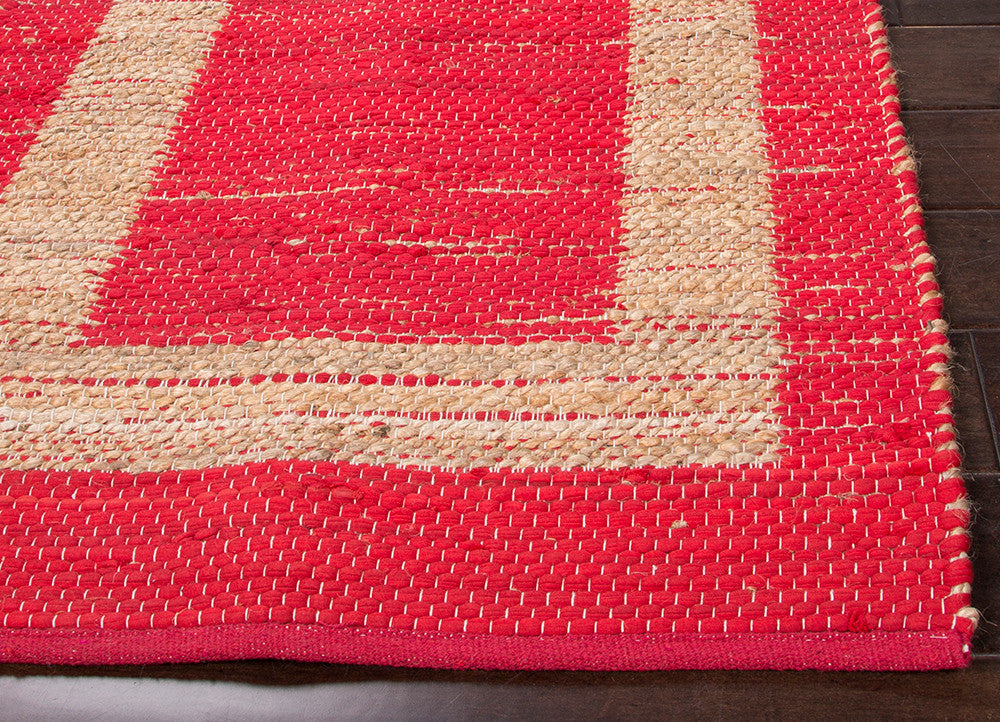 Prime Plus Pradesh Red Stripe/Natural Area Rug
