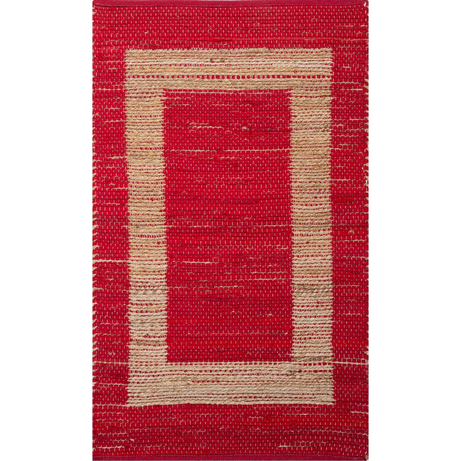 Prime Plus Pradesh Red Stripe/Natural Area Rug