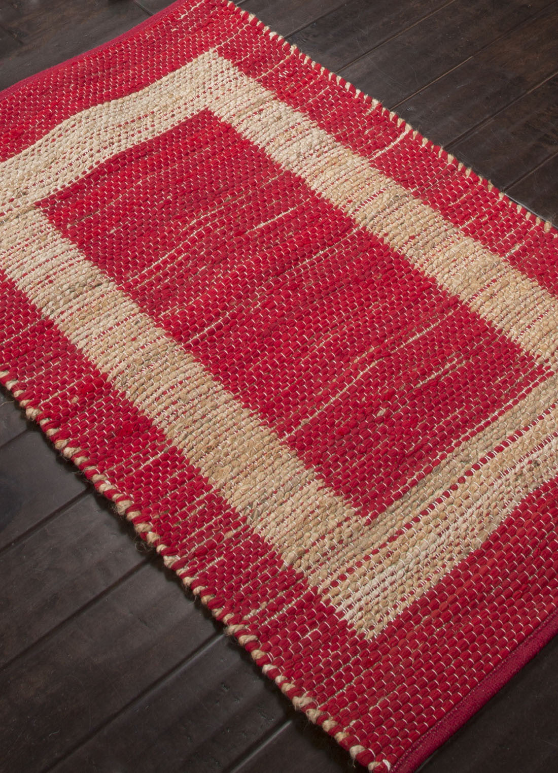 Prime Plus Pradesh Red Stripe/Natural Area Rug - Froy.com