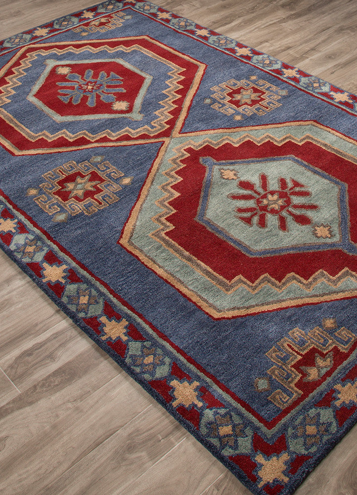 Preston Jameson Blue/Red Area Rug