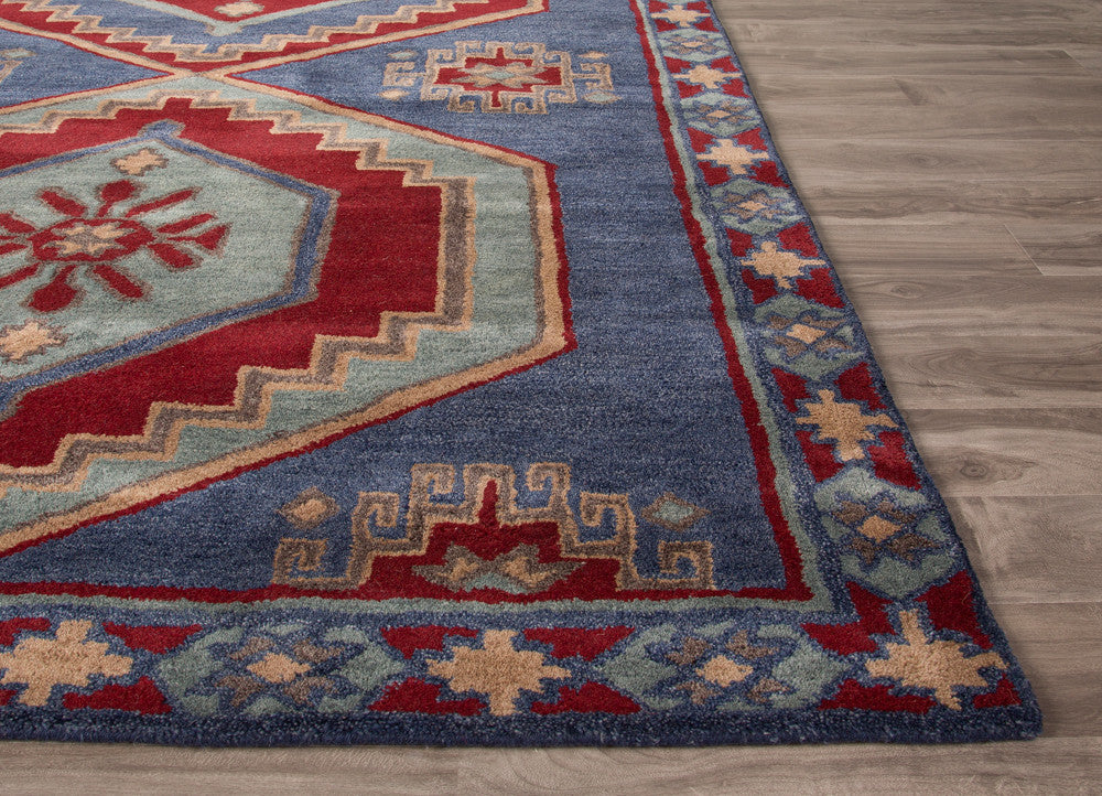 Preston Jameson Blue/Red Area Rug