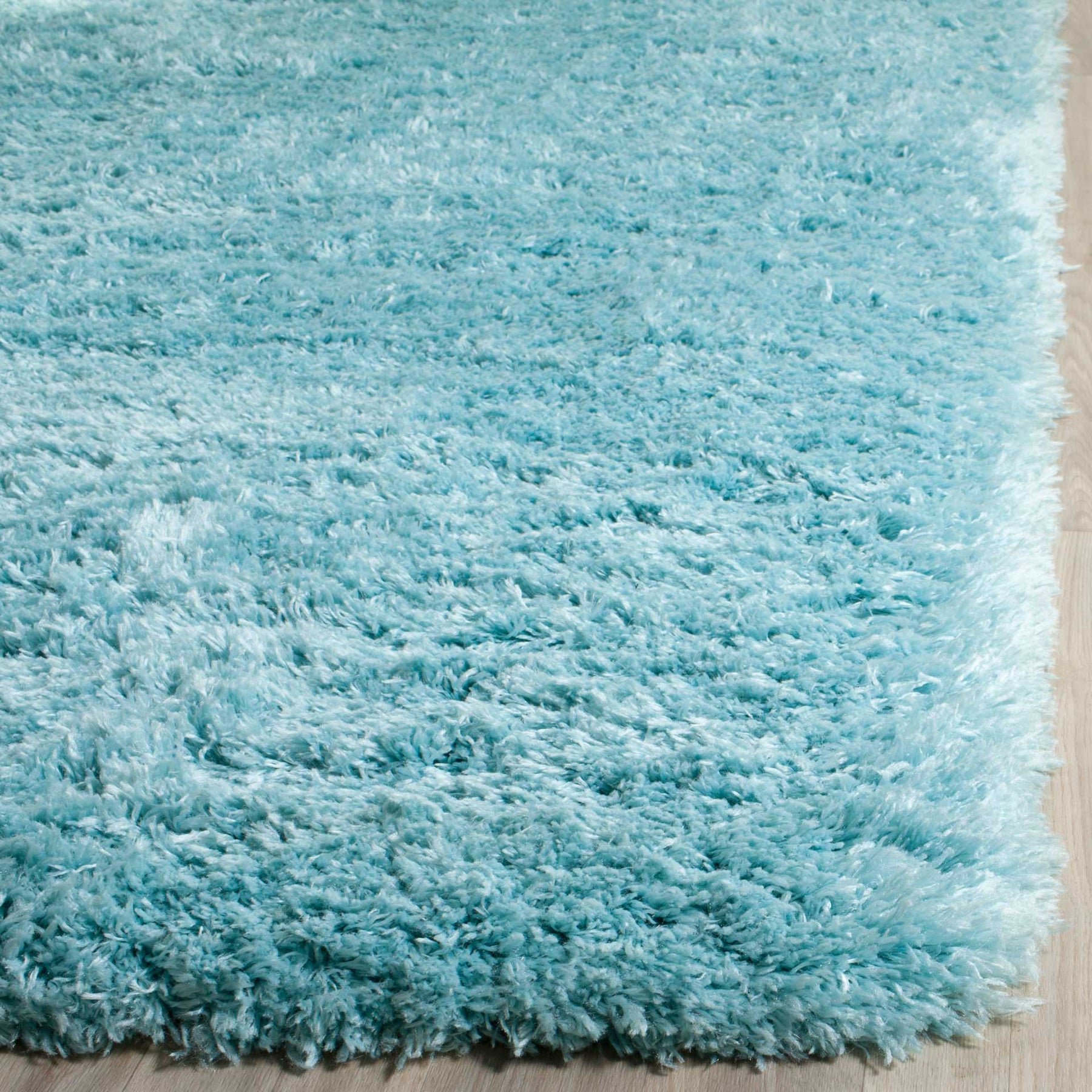 Polar Shag Light Turquoise Area Rug - Froy.com